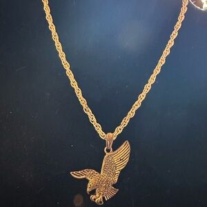 Elegant Gold Eagle Pendant Necklace
